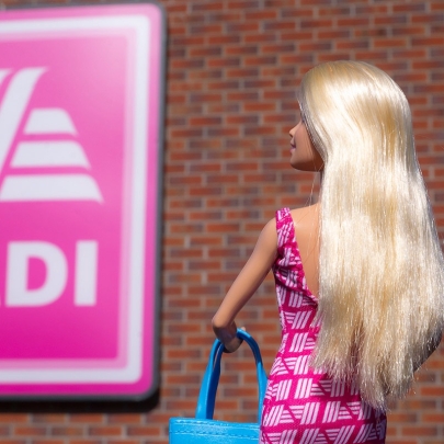 Aldi turns pink to celebrate the launch of the Barbie® Aldimania Dreamland™ doll