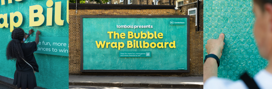 Meanwhile creates a popping OOH for Tombola