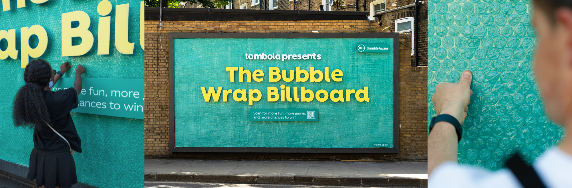 Meanwhile creates a popping OOH for Tombola