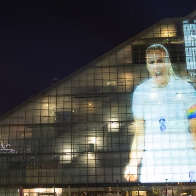 BBC Creative light up football museum to mark lionesses’ historic win