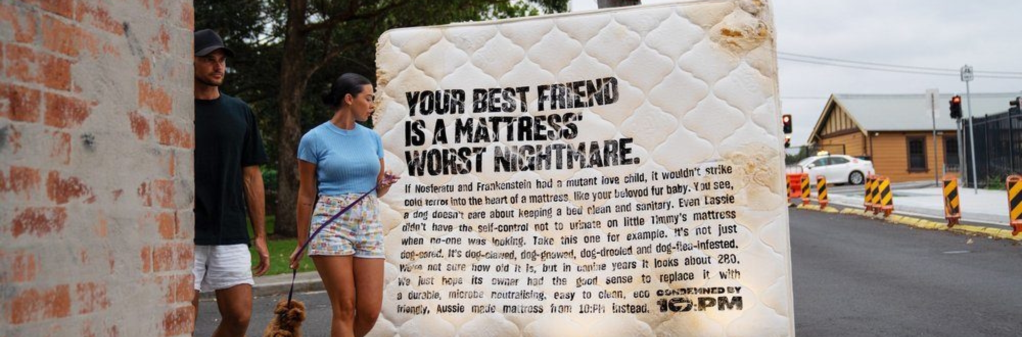 Bed-verts: Australian bed brand 10:PM uses discarded mattresses as billboards