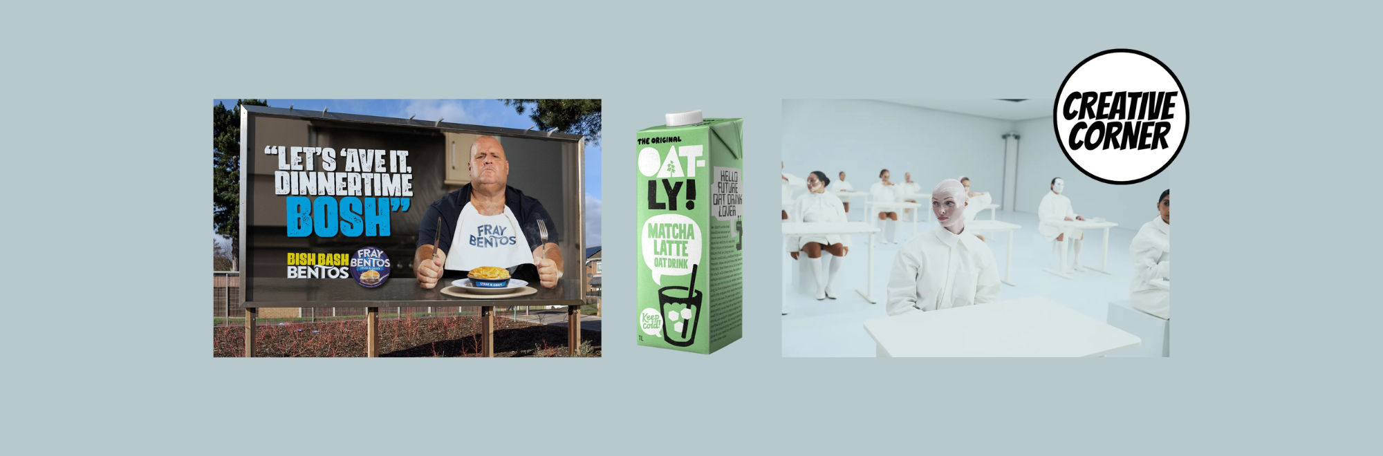Creative Corner: Bish Bash Bosh with Fray Bentos, matcha Oatly and The Ordinary calls out skincare jargon