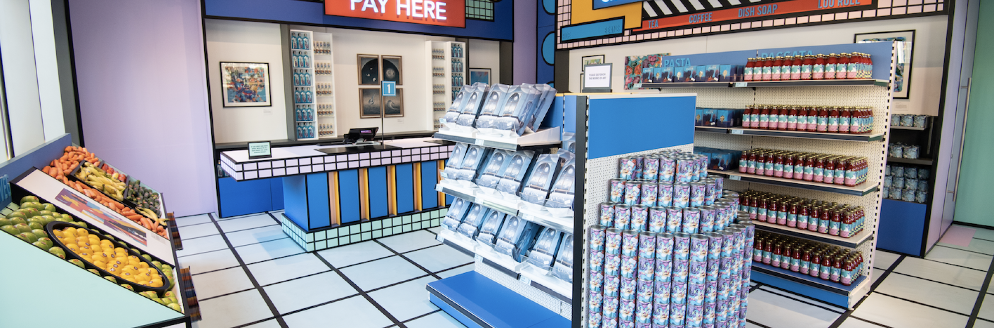 Bombay Sapphire's 'Supermarket' art installation at the Design Museum sells creativity