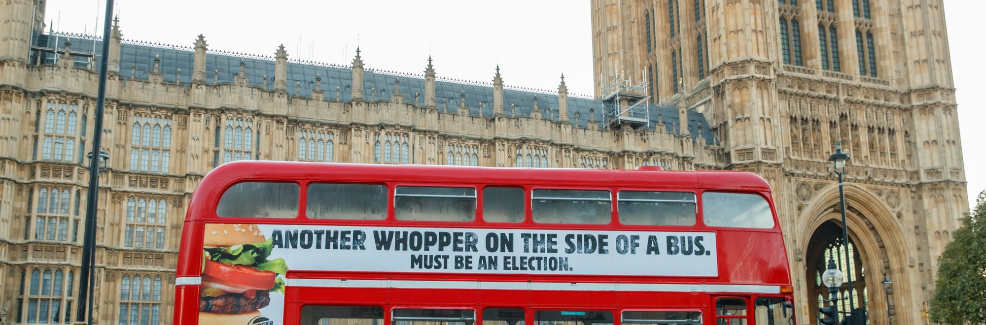 Burger King and BBH have proudly produced a Whopper on the side of a bus