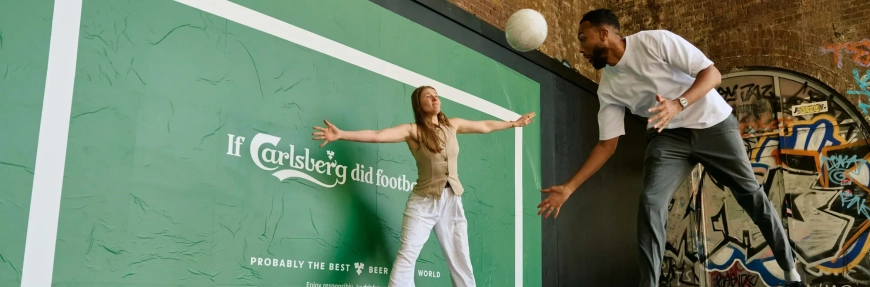 Carlsberg goes full ‘jumpers for goalposts’