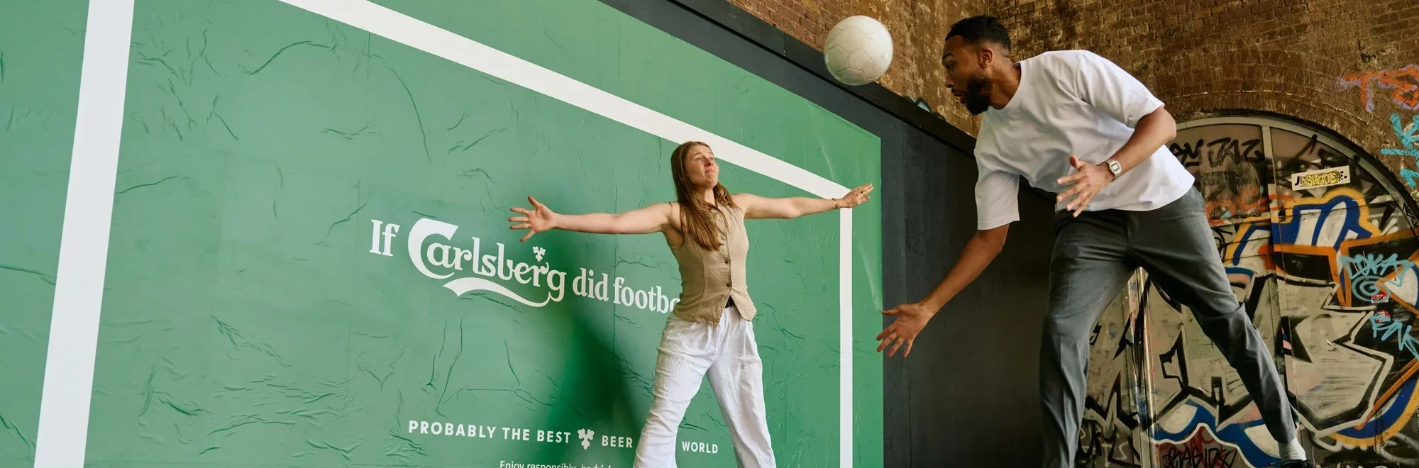 Carlsberg goes full ‘jumpers for goalposts’