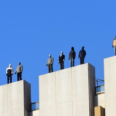 Charity CALM uses 84 sculptures to represent the number of men who take their own lives every week