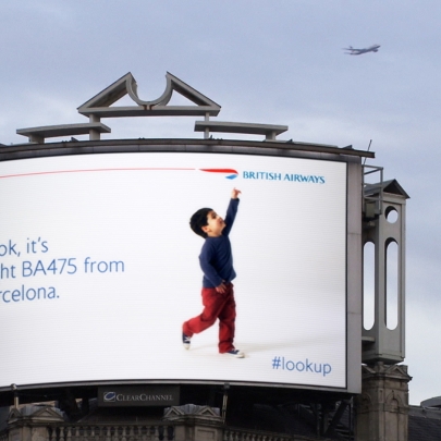 Combining children, creativity and technology: BA’s billboard campaign