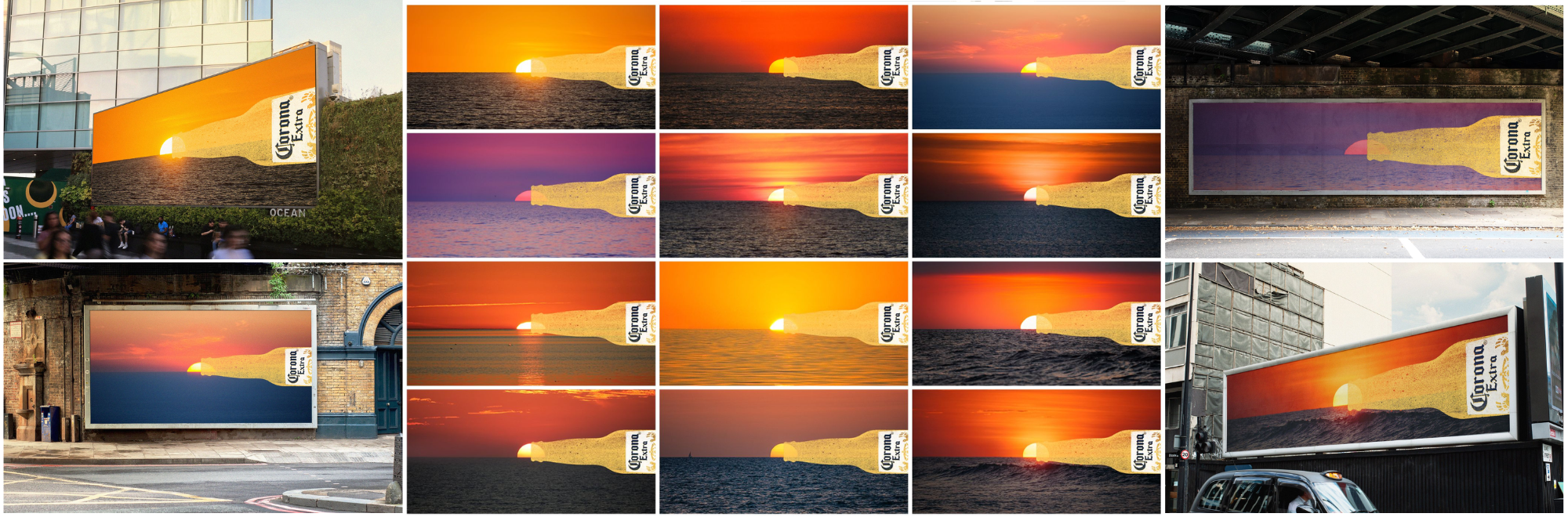 Corona’s artistic posters define the brand’s idyllic persona