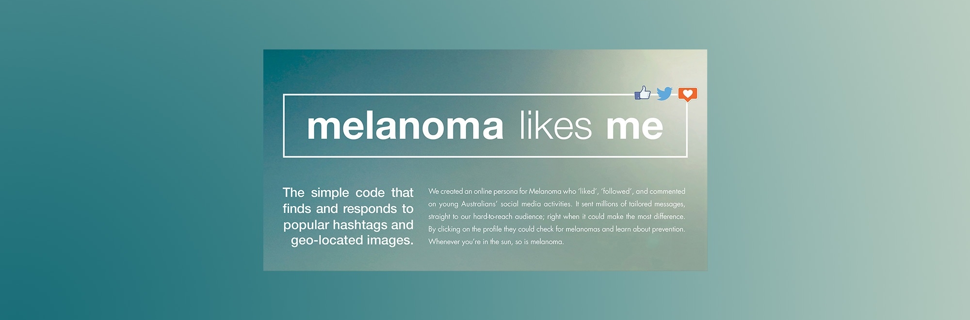 ICYMI: How Melanoma Patients Australia engaged with young sunbathers via social media in this skin cancer prevention campaign