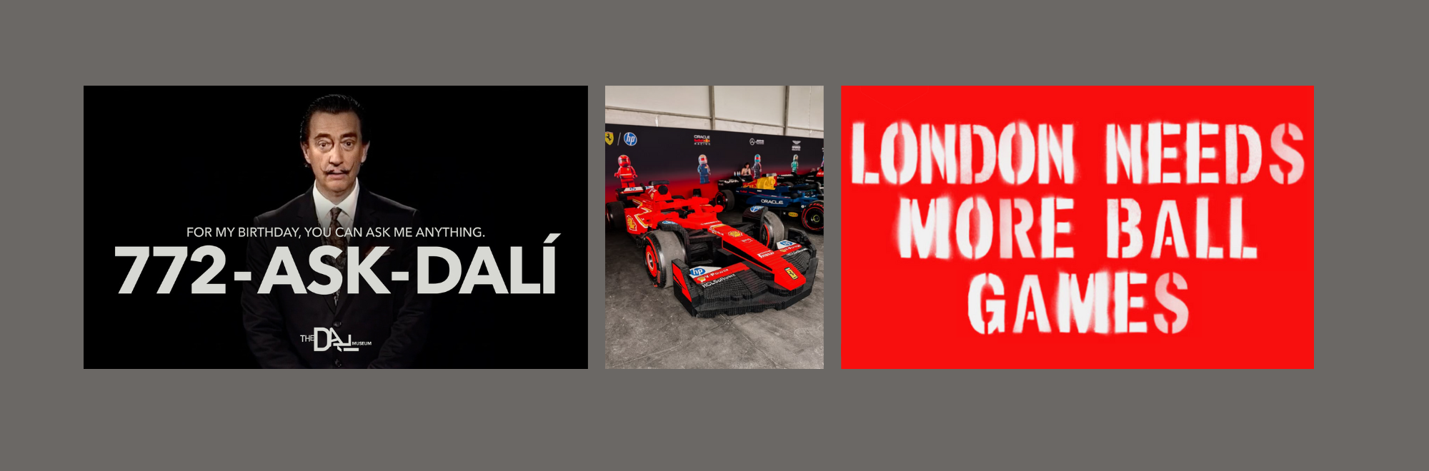 Creative Corner: Lego's life-size cars, more ball games please and fancy a chat with Salvador Dalí?