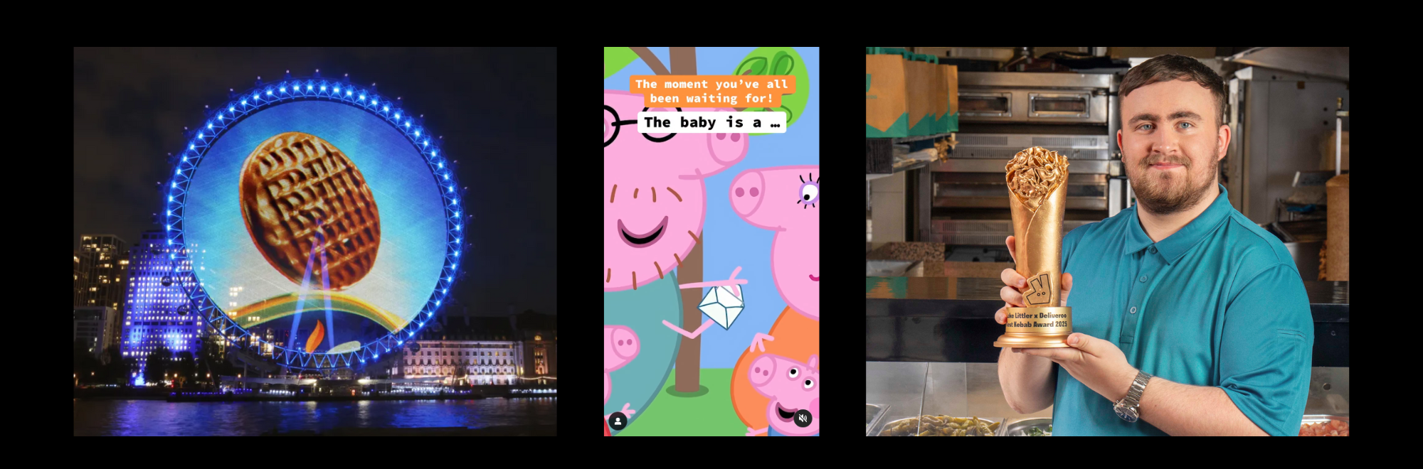 Creative Corner: McVities' Chocolate Digestives wronged, Peppa Pig's real name, and Luke Littler champions Deliveroo's Best Kebab Award