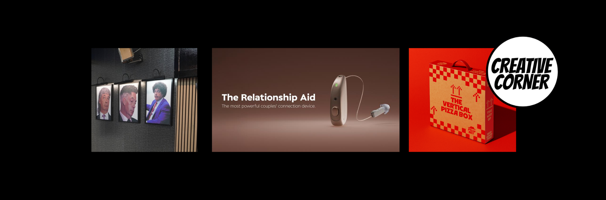 Creative Corner: Specsavers' relationship aid, Pizza Hut's vertical box and Nigel Farage's new barber