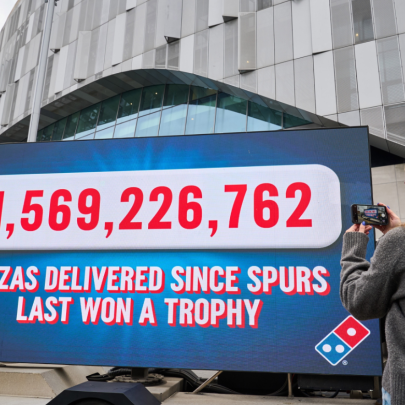 Domino's  nods to Spurs' silverware shortage in cheeky activation