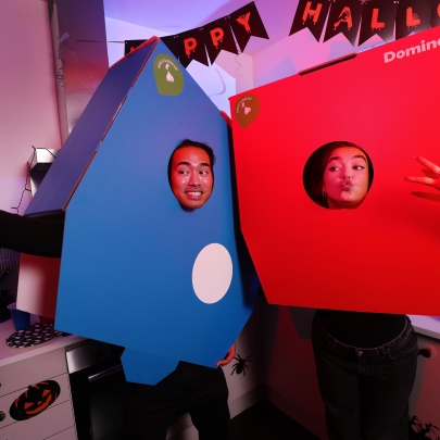 Domino’s levels up Halloween with giant pizza box costumes