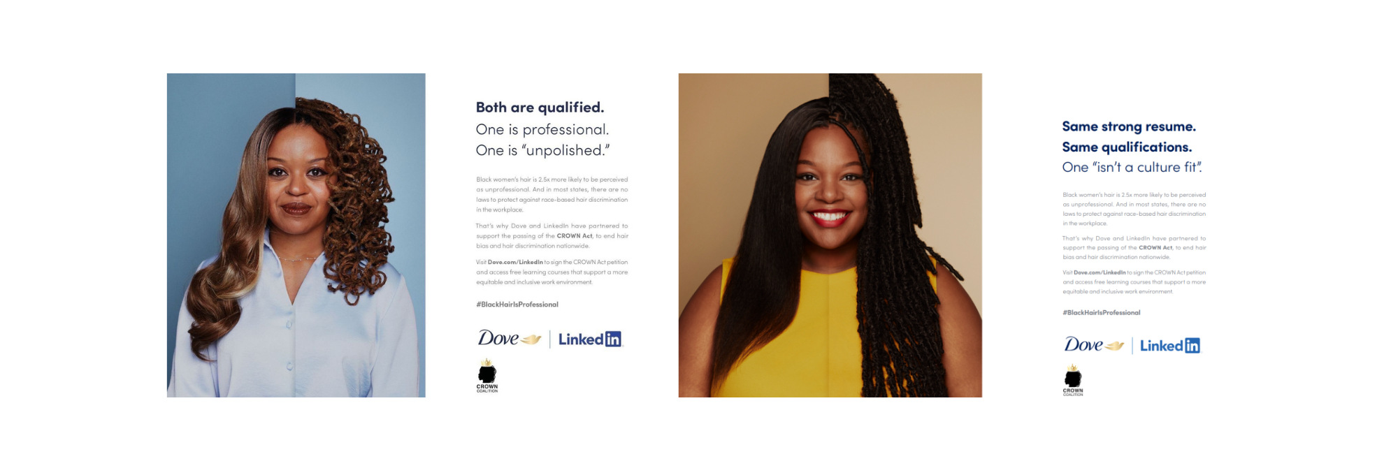 Dove and LinkedIn create a provocative campaign about what hair types are 'professional'