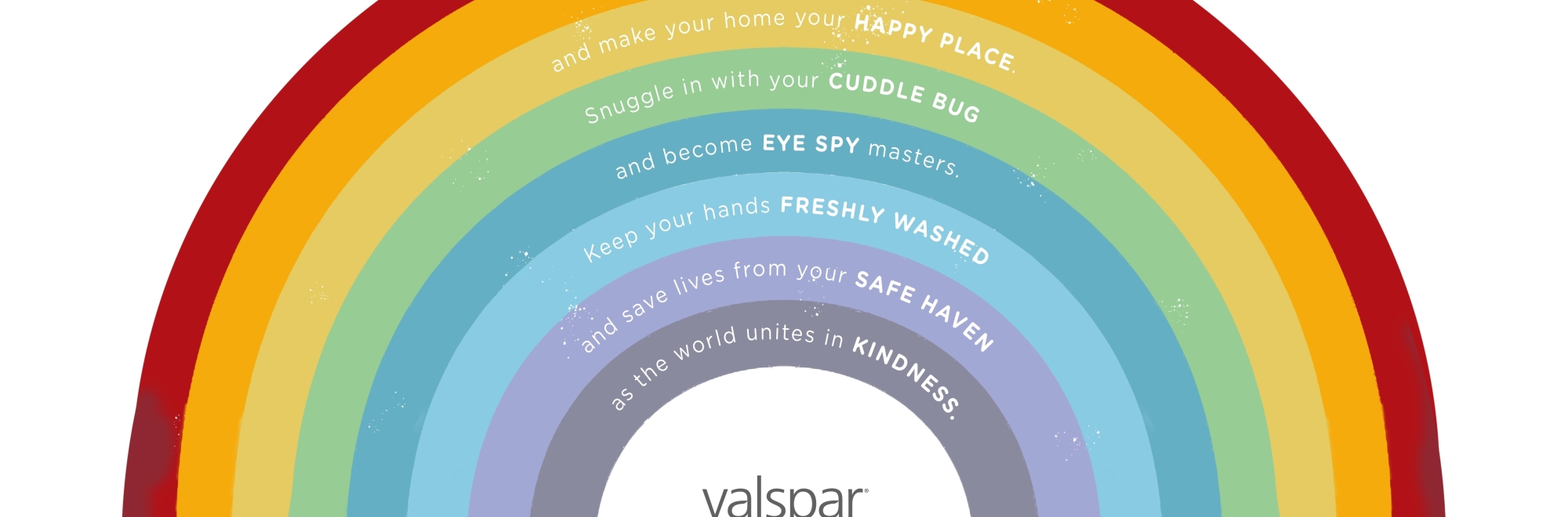 FCB Inferno and Valspar make a child-friendly rainbow colour chart to inspire families to #StayHomeHappy