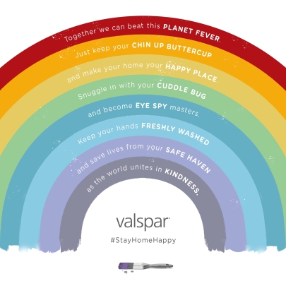 FCB Inferno and Valspar make a child-friendly rainbow colour chart to inspire families to #StayHomeHappy