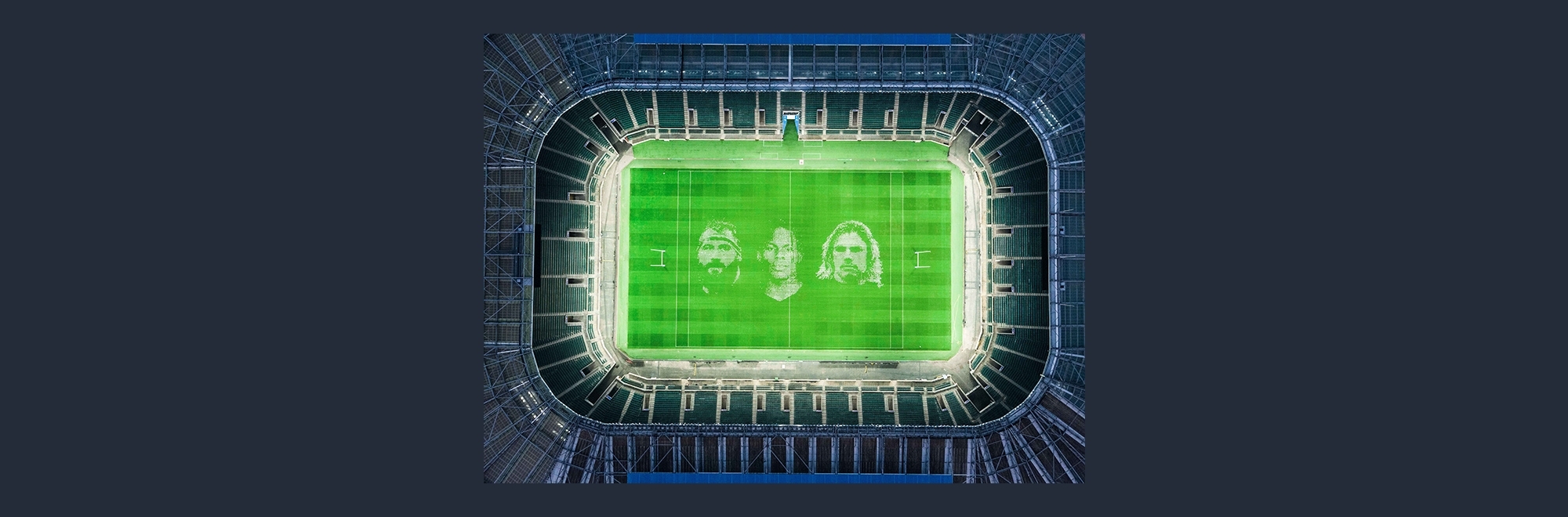 Giant pitch portrait of Premiership Rugby stars unveiled at Twickenham to mark long-awaited restart of the season