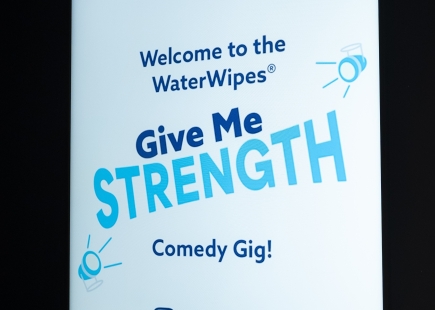 17 Water Wipes Comedy Event Set Up