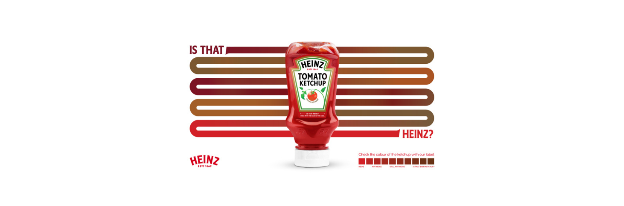 Heinz creates label with the exact pantone reference of tomato ketchup to fight ketchup fraud