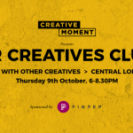 Join us at the PR Creatives Club this Thursday 9th October!