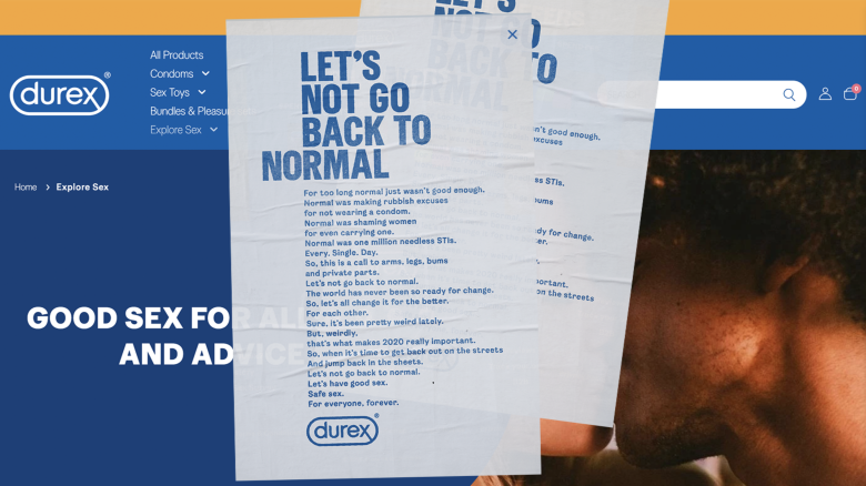 "Let’s not go back to normal", says Durex in campaign by Havas London