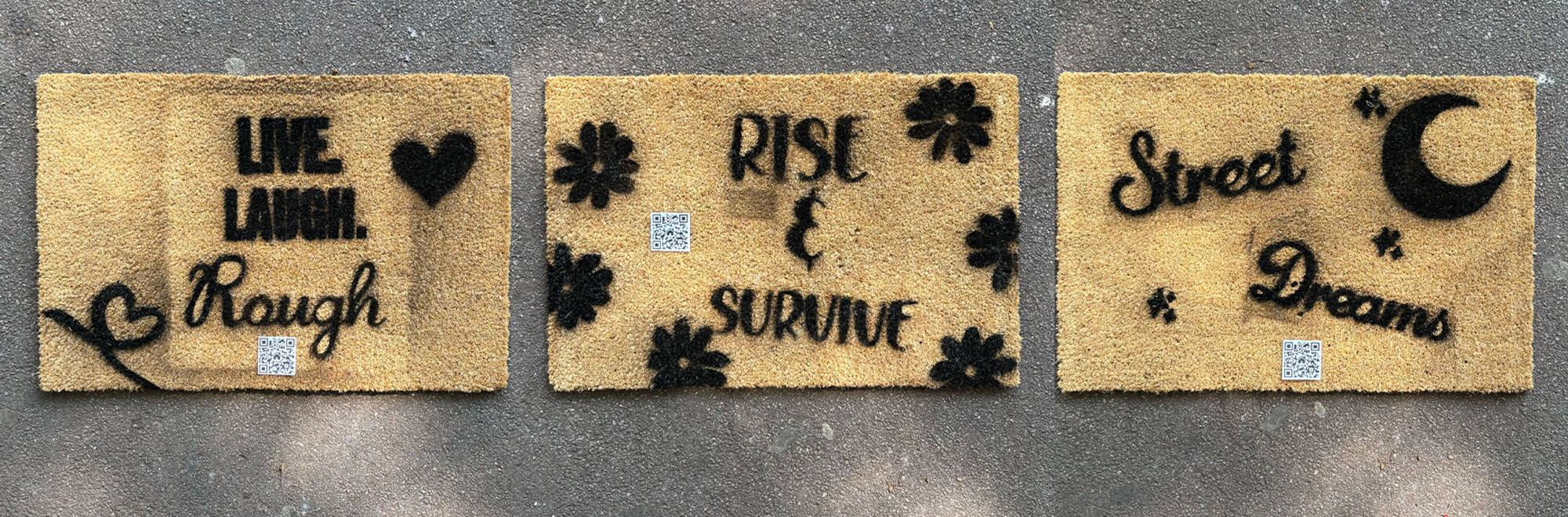 LIVE. LAUGH. ROUGH: welcoming conversations about London homelessness with a set of doormats