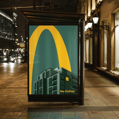 McDonald's goes for the minimal look in its ads for home delivery service