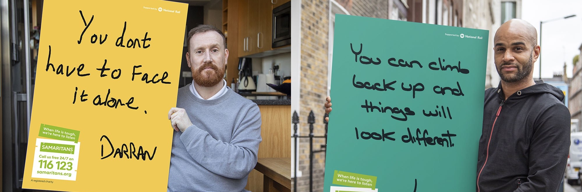 Men open up in a Samaritans campaign that shows ‘It’s ok not to be ok’