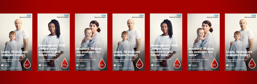 NHS Blood and Transplant, 23red and Clear Channel harness live data and real recipients to encourage regular blood donation