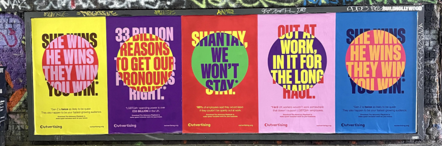 Outvertising highlights queer workplace inclusion in colourful campaign from Hijinks