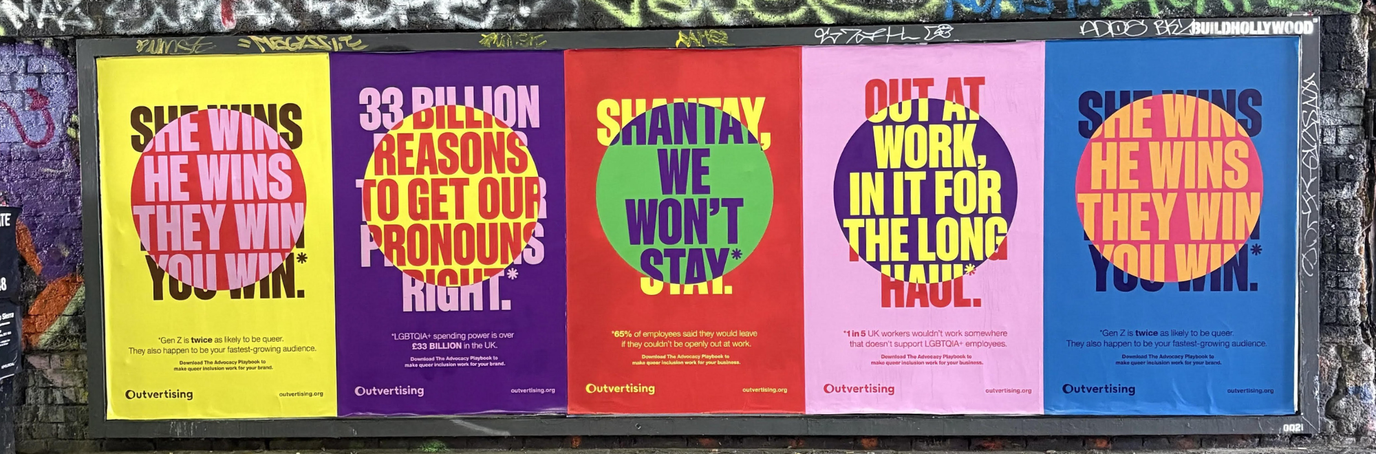 Outvertising highlights queer workplace inclusion in colourful campaign from Hijinks