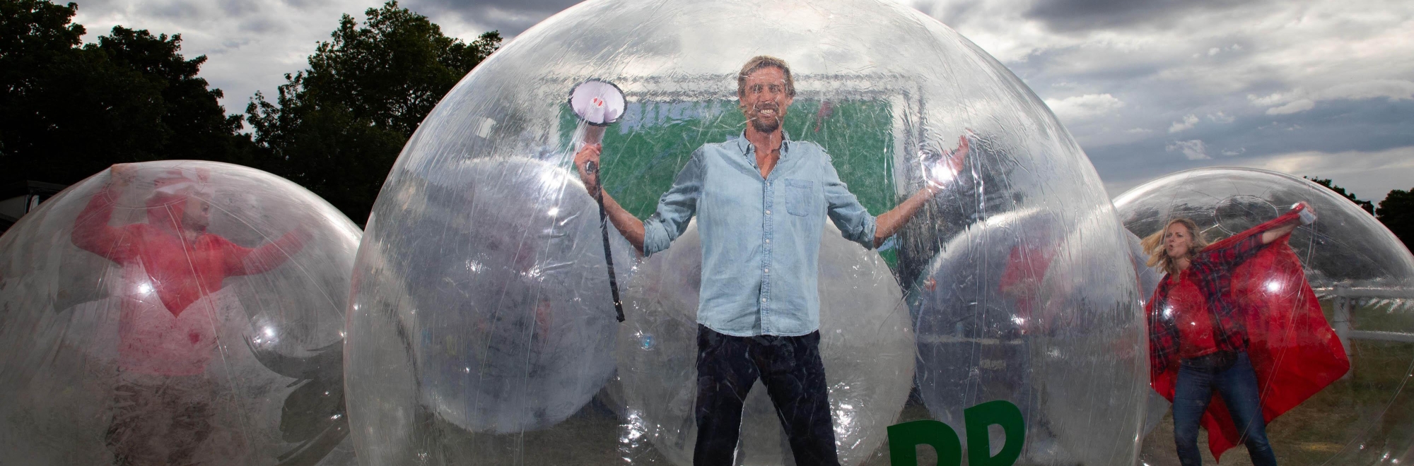 Paddy Power put Peter Crouch in a human hamster ball