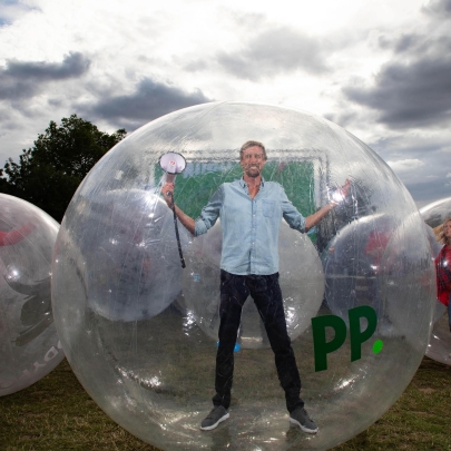 Paddy Power put Peter Crouch in a human hamster ball