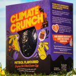Petrol-flavoured egg carries bitter climate message