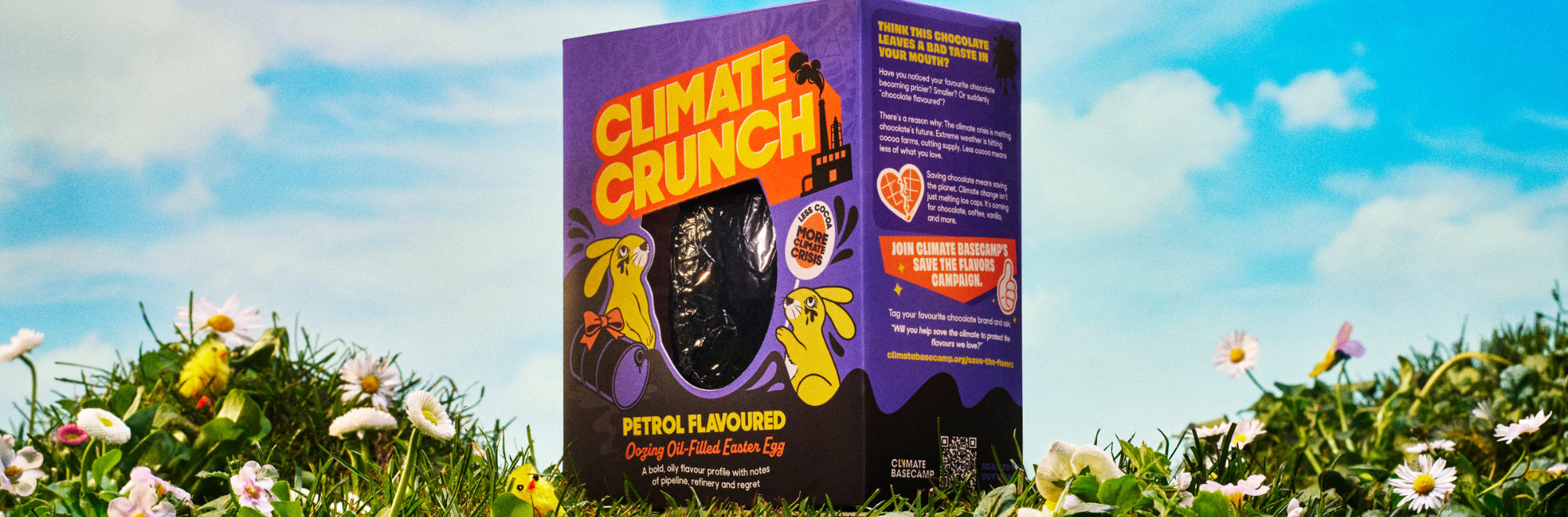 Petrol-flavoured egg carries bitter climate message