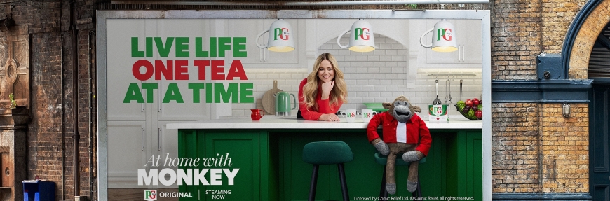PG Tips and New Commercial Arts launch new campaign with Monkey and Emily Atack