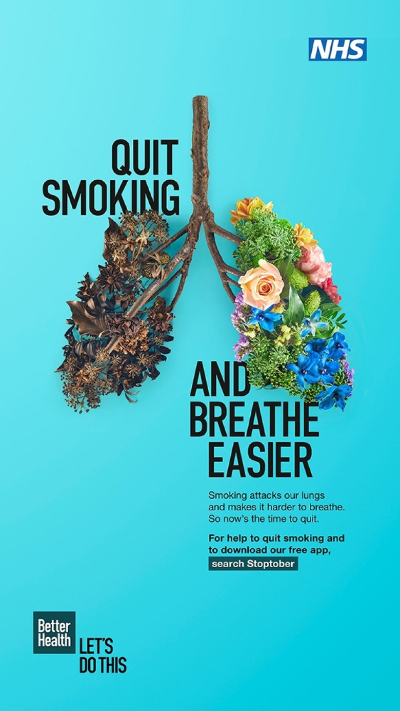 Public Health England launch annual Stoptober campaign with new creative focusing on lung health