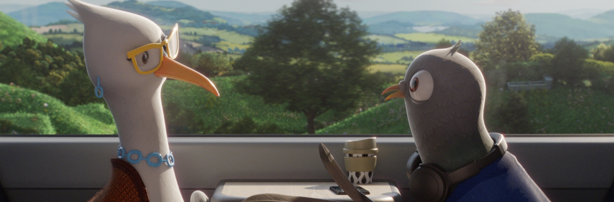 Sandy C. Gull and Wesley Peck the pigeon urge you to explore again with South West Trains