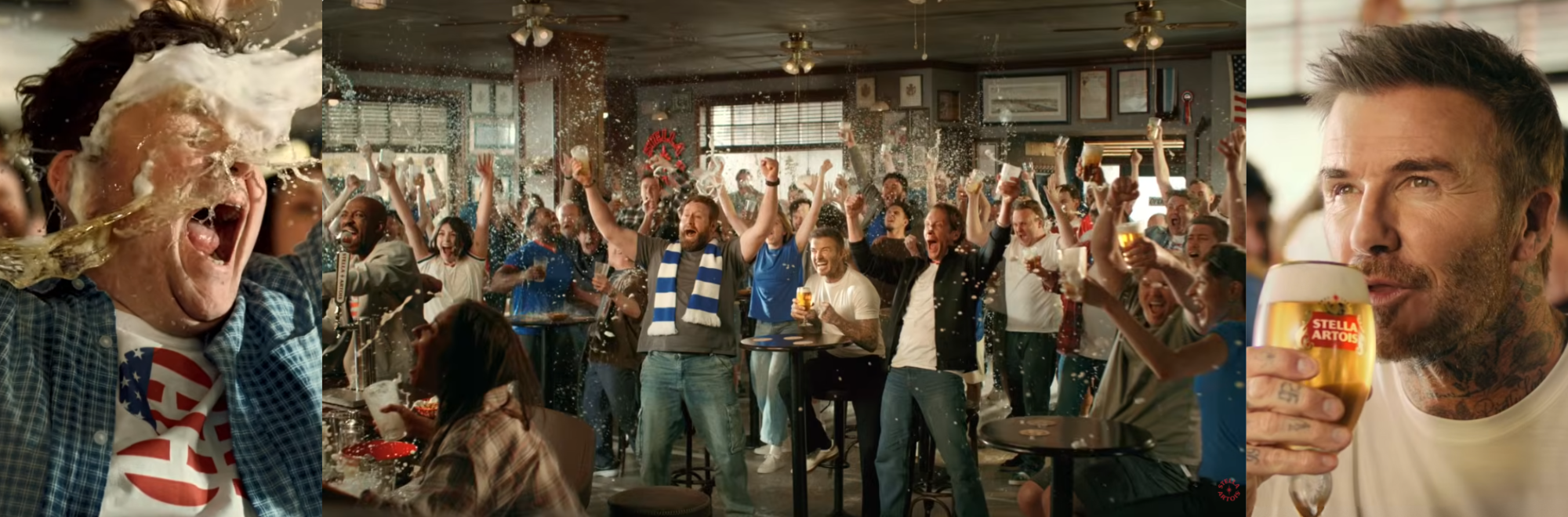 Stella Artois positions the bar as the stadium in Beckham ad
