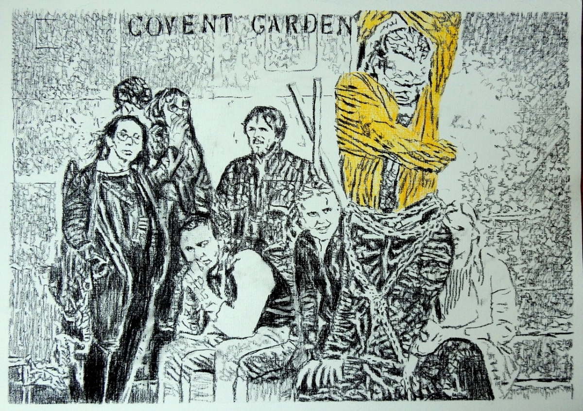 The escapologist Covent Garden by Stella Tooth