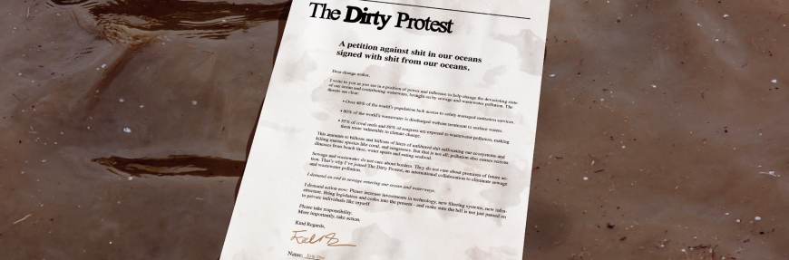 The Dirty Protest: A petition against sewage pollution that you sign with actual sewage