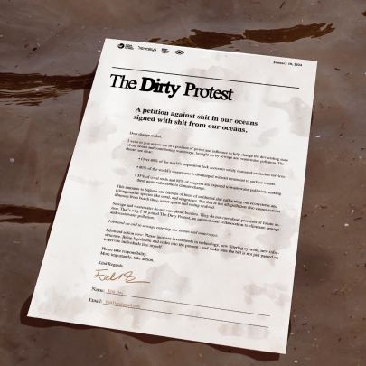 The Dirty Protest: A petition against sewage pollution that you sign with actual sewage