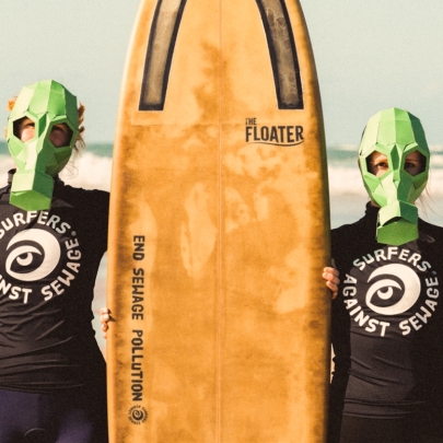 The Floater: A surfboard made out of ocean waste by Surfers Against Sewage