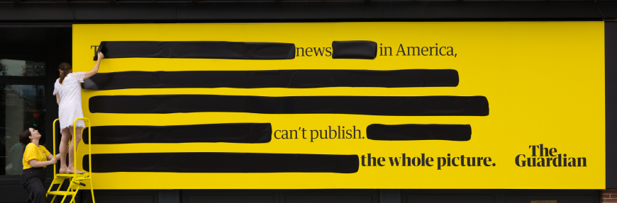 The Guardian’s ‘US-push’ creative plays on censorship fears