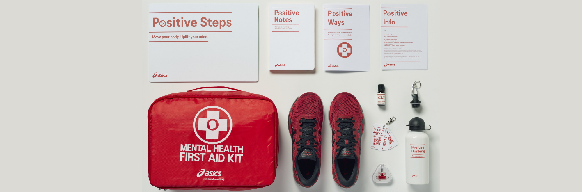 The Mental Health First Aid Kit supplied by ASICS