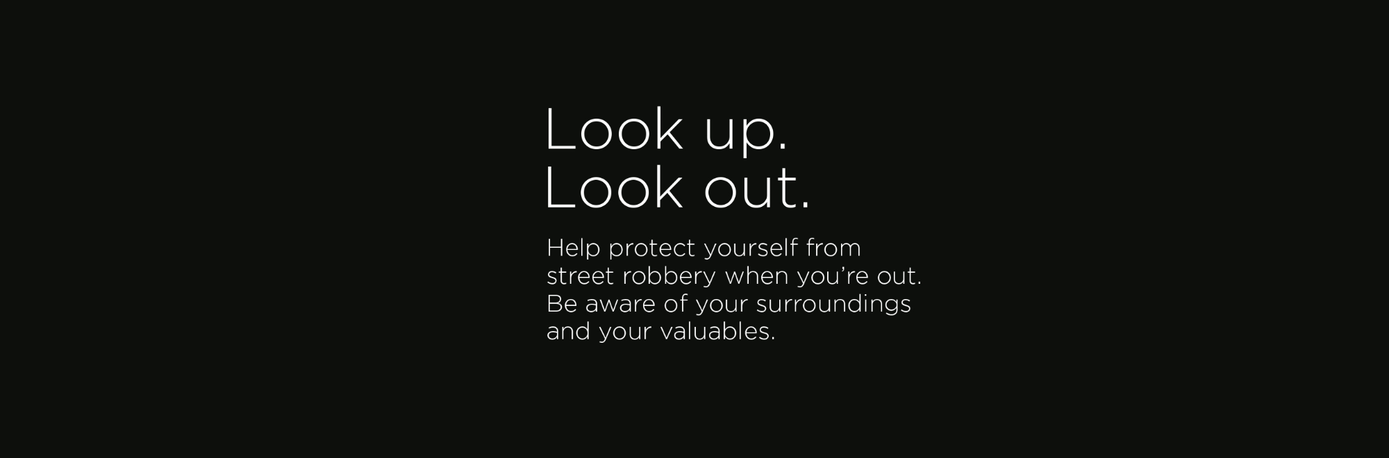 The Metropolitan Police and AMV BBDO launch new anti-robbery campaign "Don't Look"