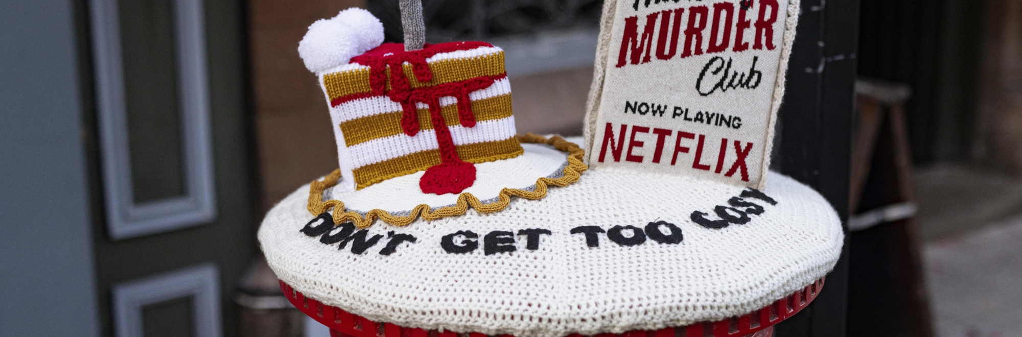 There's nothing woolly about Netflix's new viral campaign for Thursday Murder Club