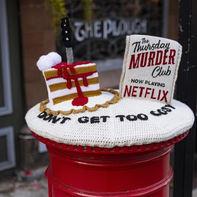 There's nothing woolly about Netflix's new viral campaign for Thursday Murder Club
